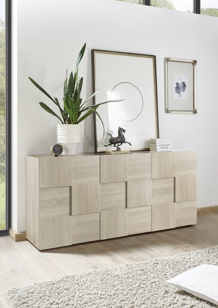 Mobile Buffet 3 Ante 180x42x84 cm in Legno TFT Chequers Rovere Samoa