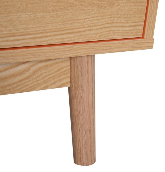 Mobile TV in Legno Rovere e Arancio 130x38x46.5 cm