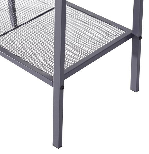 Scaffale a Scala 4 Ripiani in Acciaio Nero 60x35.2x148.2 cm