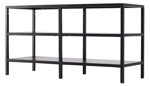 Mobile TV a 3 Ripiani in Acciaio Nero 100x36x53,5 cm