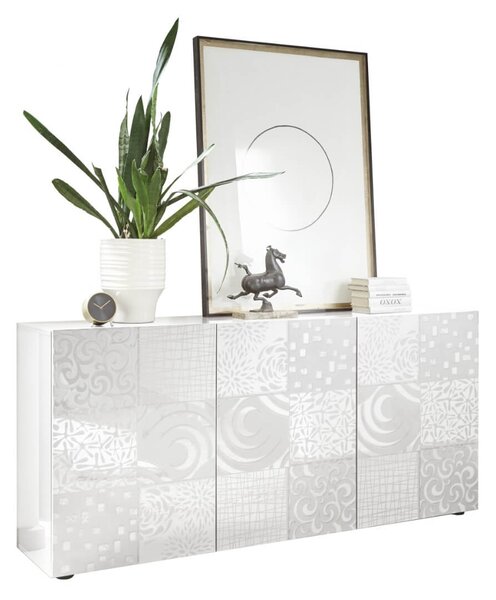 Mobile Buffet in Melaminico 180x42x84cm TFT Blossom Bianco