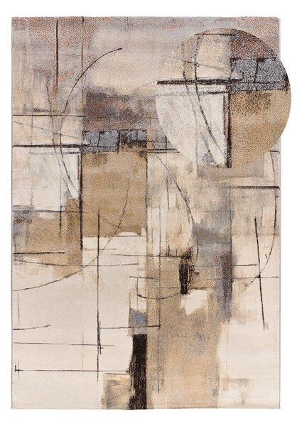 Tappeto grigio/beige 133x190 cm Beruti – Universal