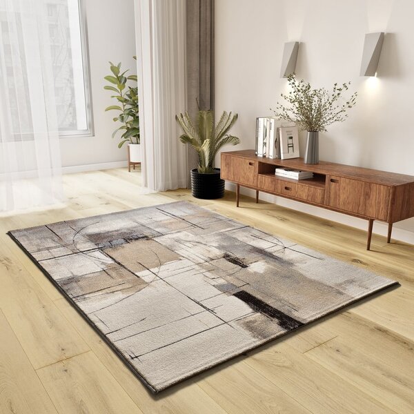 Tappeto grigio/beige 133x190 cm Beruti – Universal