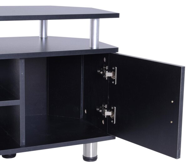 Mobile TV 2 Ante 4 Ripiani 120x39,5x52 cm Nero