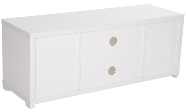 Mobile TV con Scomparti in Legno 120x40x47 cm Bianco