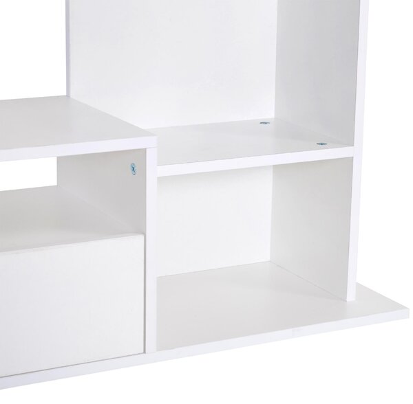 Mobile TV con Scaffali in Legno 120x30x67 cm Bianco