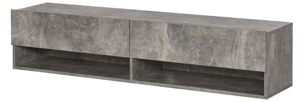 Mobile TV Sospeso 140x32x31 cm in Legno Truciolare Grigio