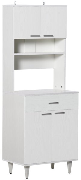 Credenza da Cucina 60x40x160 cm in Legno Bianco