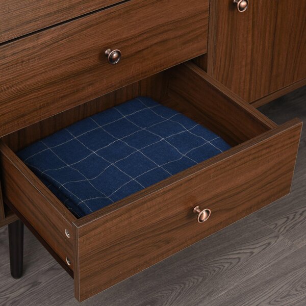 Mobiletto 3 Cassetti 1 Anta 102x50x76,5 cm in Legno Ciliegio