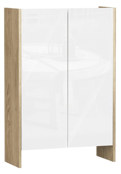Mobile Armadietto 2 Ante 60x25x90 cm in Truciolare Bianco