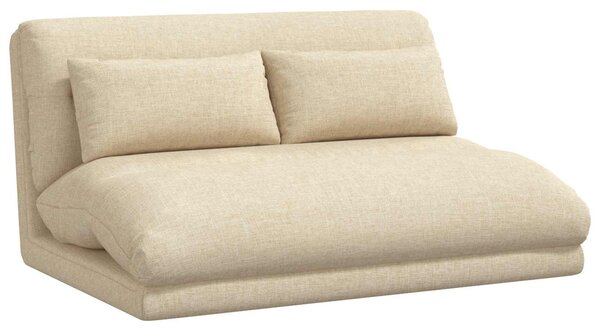 VidaXL Poltrona reclinabile in tessuto color crema