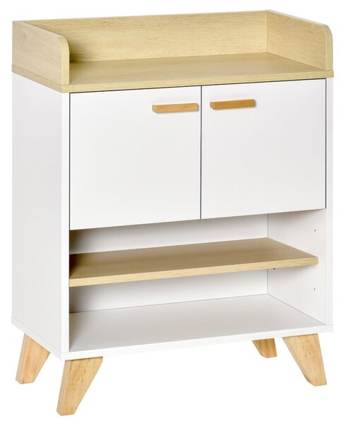 Mobile Multiuso 2 Ante 3 Ripiani 60x30x78 cm in Legno Bianco