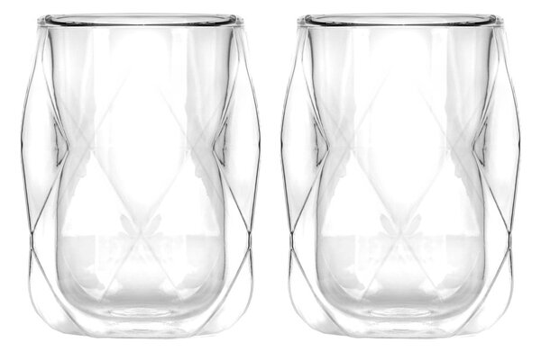 Tazze in set per espresso/con parete doppia in vetro 2 pz 100 ml Geo – Vialli Design