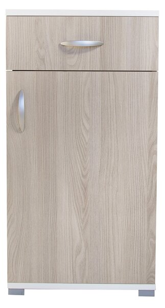 Mobile 1 Anta 1 Cassetto 45x40x85 cm in Legno Bianco e Olmo