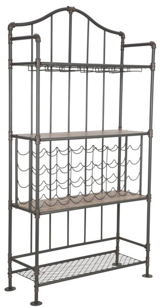 Mobile Porta Vivande Manhattan 99,3x42x185 cm in Ferro e MDF