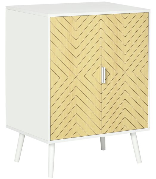 Mobile Credenza 2 Ante 60x40x80 cm in Legno e MDF Rovere