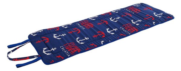 Cuscino per seduta da giardino rosso/blu per sedia a sdraio 52x148 cm Anchors – B.E.S
