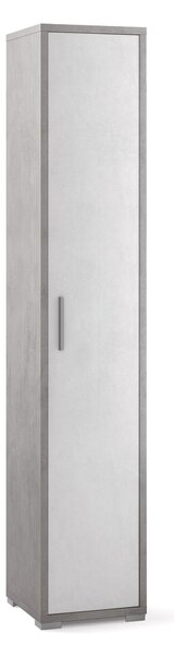 Armadio 1 Anta 39x199x41 cm Cemento/Ossido Bianco