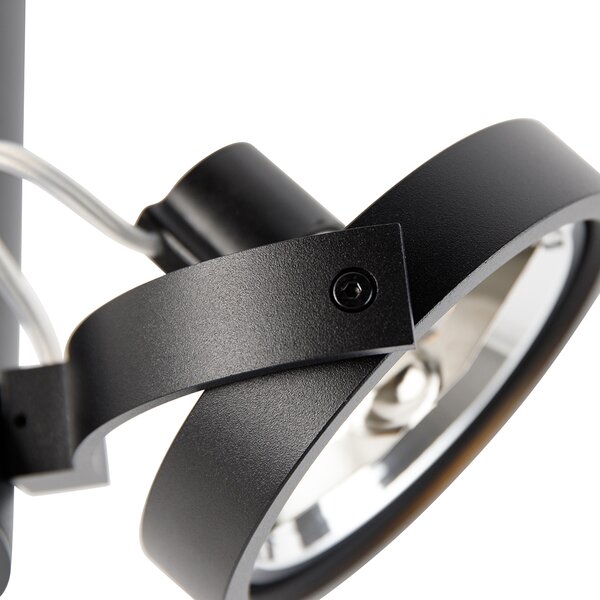 Faretto moderno nero regolabile a 2 luci - Goes