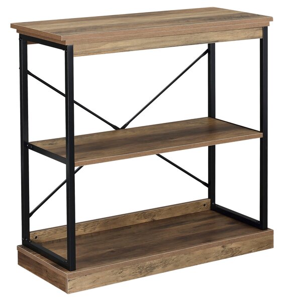 Scaffale 3 Ripiani 80x36x81,3 cm in Legno e Metallo Marrone