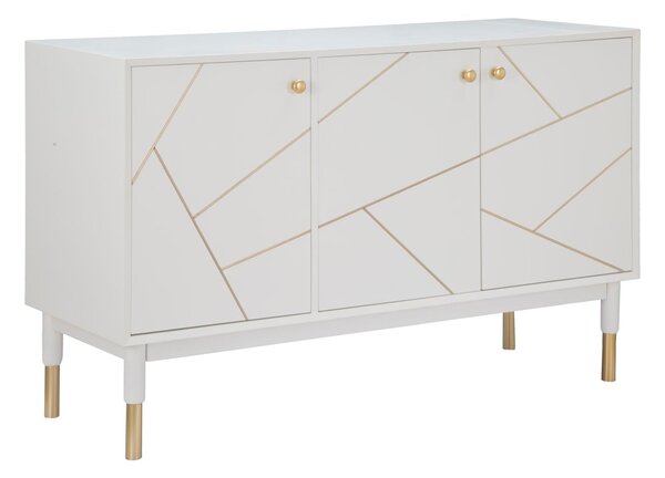 Mobile Luxy 120x45x75 cm in Legno e MDF e in Ferro Bianco e Oro