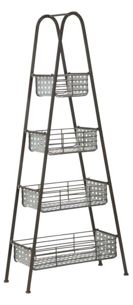 Scaletta Metal 72x34x164 cm in Ferro Grigio