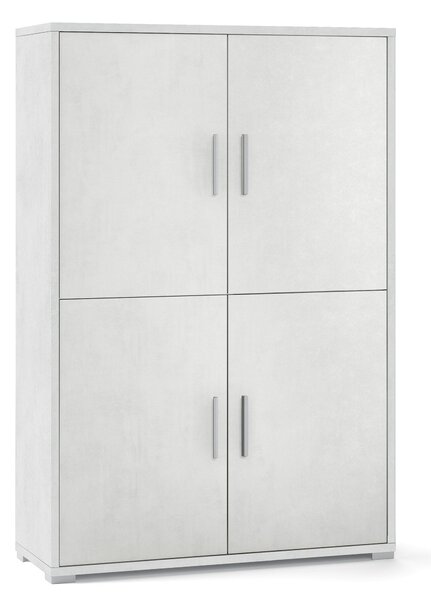 Mobile con 4 Ante 108x161x41 cm Ossido Bianco