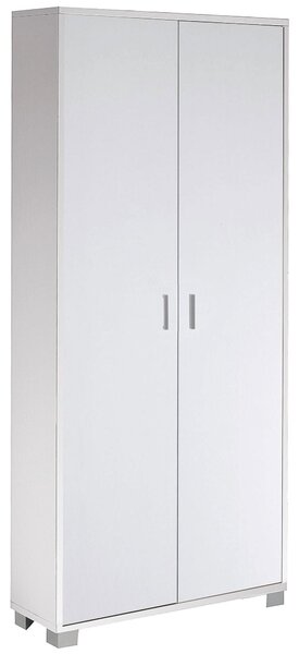 Armadio 2 Ante 83x190x29 cm Bianco Fiammato