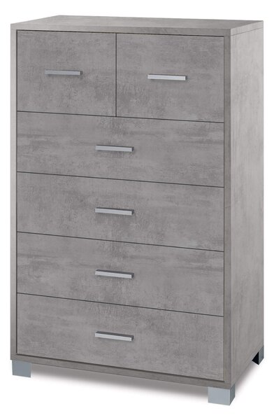 Mobile 4+2 Cassetti 70x112x41 cm Cemento