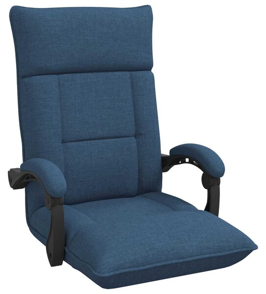 VidaXL Poltrona reclinabile in tessuto blu
