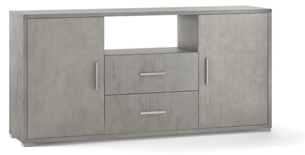 Mobile 2 Ante 2 Cassetti 174x84x41 cm Cemento