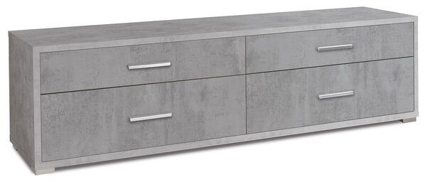 Mobile con 4 Cassetti 179x50x47 cm Cemento