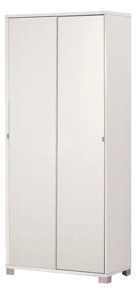 Armadio 2 Ante Scorrevoli 82x190x42 cm Bianco Fiammato