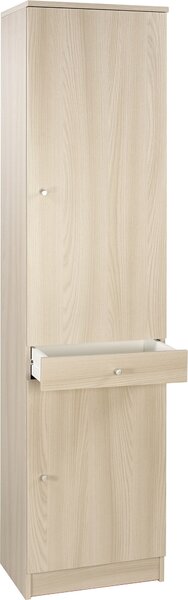 Armadio 2 Ante 1 Cassetto 46x183x34 cm Olmo Chiaro