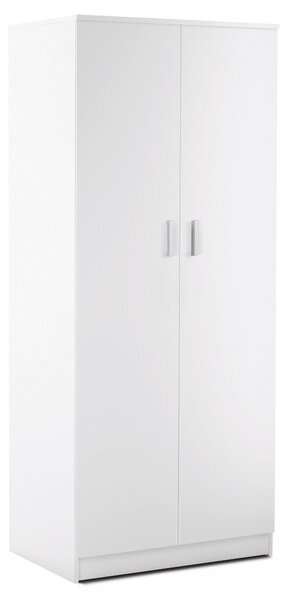 Armadio 2 Ante 77x182x52 cm Bianco Lisco