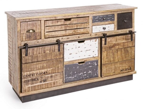 Credenza 2 Ante 7 Cassetti Tudor in Legno