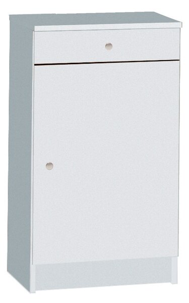 Mobile 1 Ante 1 Cassetto 46x80x34 cm Bianco Lisco