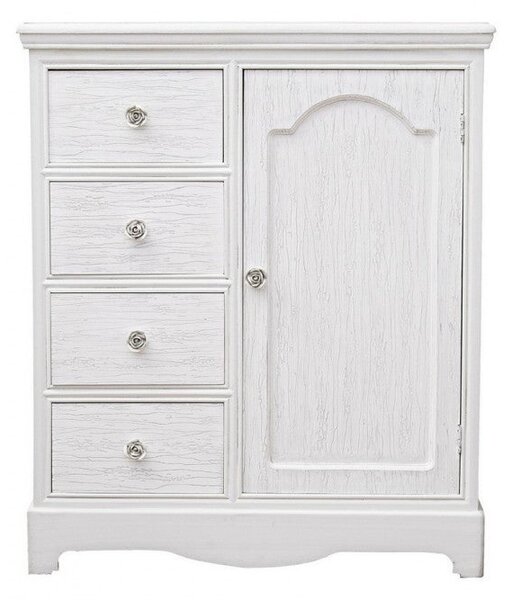 Credenza Blanc 1 Anta 4 Cassetti in Legno