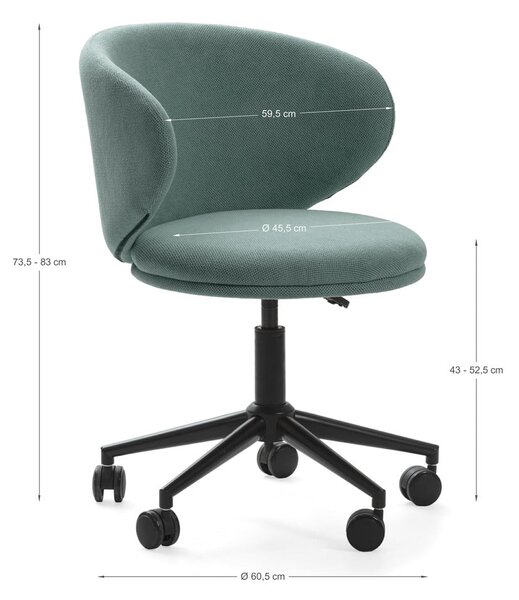 Sedia da ufficio verde Rush - Marckeric