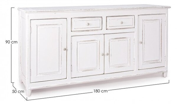Credenza Colette 4 Ante-2 Cassetti in Legno