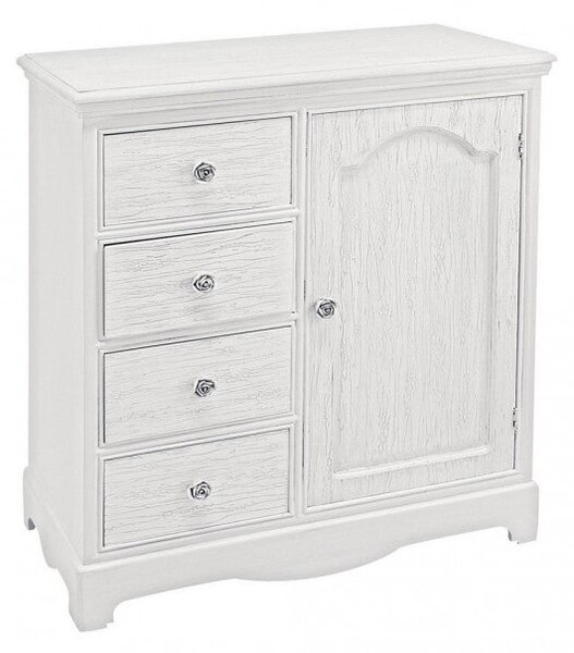 Credenza Blanc 1 Anta 4 Cassetti in Legno