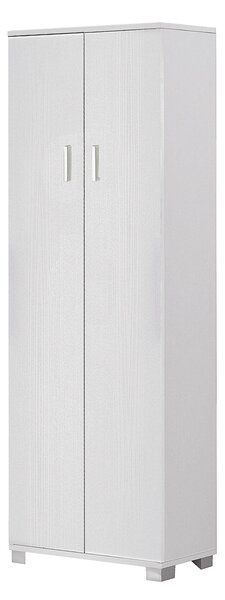 Armadio 2 Ante 62x178x34 cm Bianco Fiammato