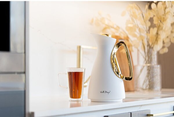 Borraccia termica bianca/dorata 1 l Alessia – Vialli Design