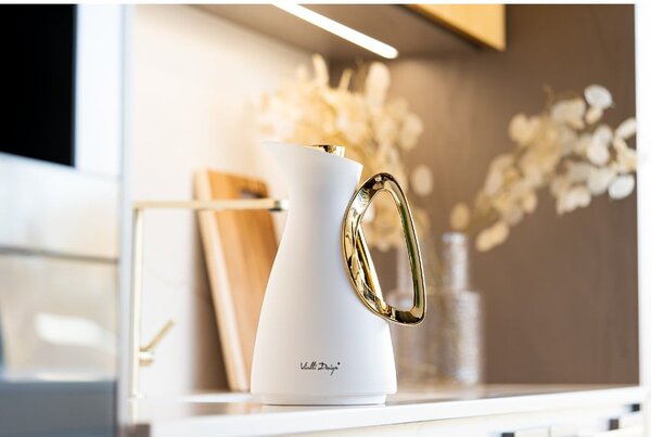 Borraccia termica bianca/dorata 1 l Alessia – Vialli Design