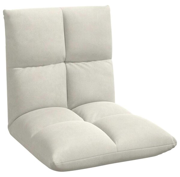 VidaXL Poltrona reclinabile in velluto color crema
