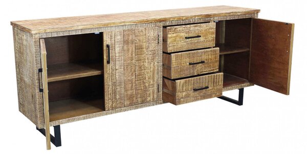 Mobile Barret 200x45x83 h cm in Legno Marrone