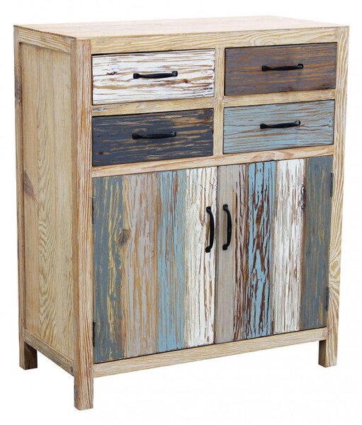 Mobile Alden 78x39x93 h cm in Legno Multicolor