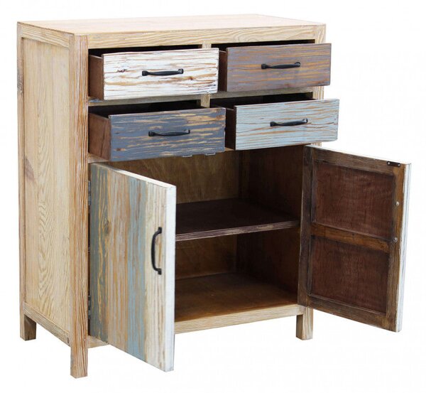 Mobile Alden 78x39x93 h cm in Legno Multicolor