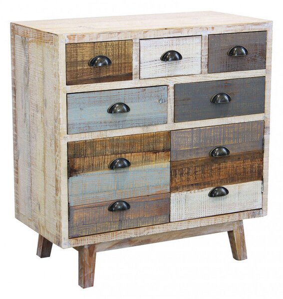Mobile Clark 80x40x85 h cm in Legno Multicolor