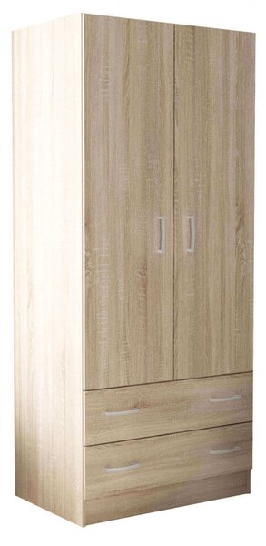 Armadio 2 Ante 80x52x180 h cm in Truciolare bilaminato Marrone